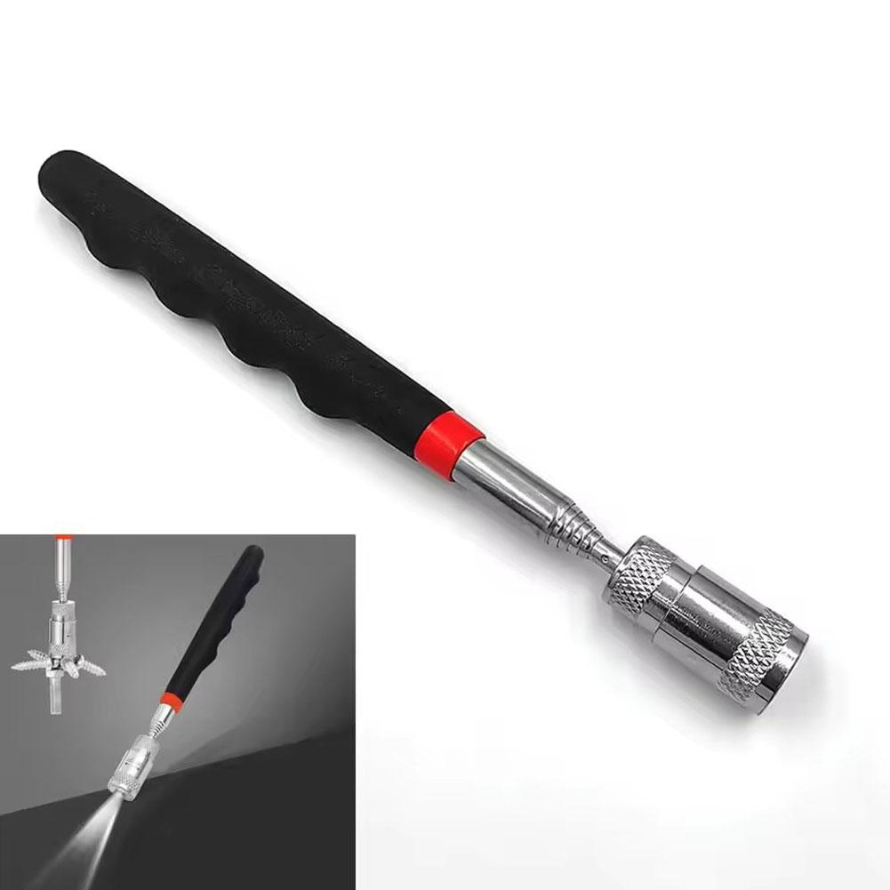 Fishing Rod Travel - قلم مغناطيسي تلسكوبي مع ضوء LED،