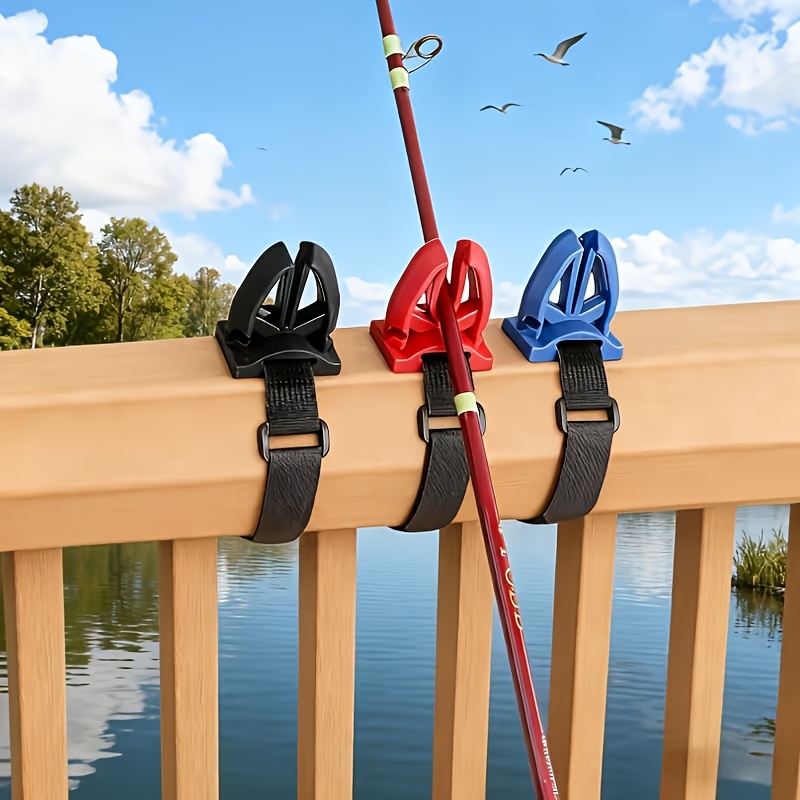 Fishing Rod Travel - حامل صنارة صيد، مزود بأحزمة قابلة