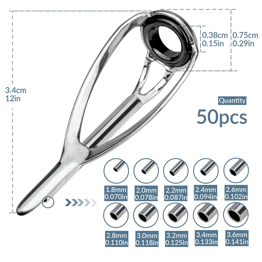 Fishing Rod Guide Replacement - THKFISH 50 قطعة الصيد رود أدلة