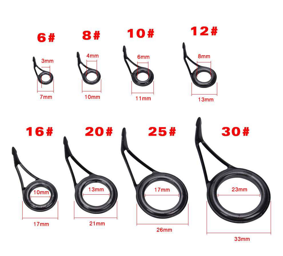 الصيد رود دليل حلقة الفولاذ ال - مراجعة Fishing Rod Guide Replacement وسعره