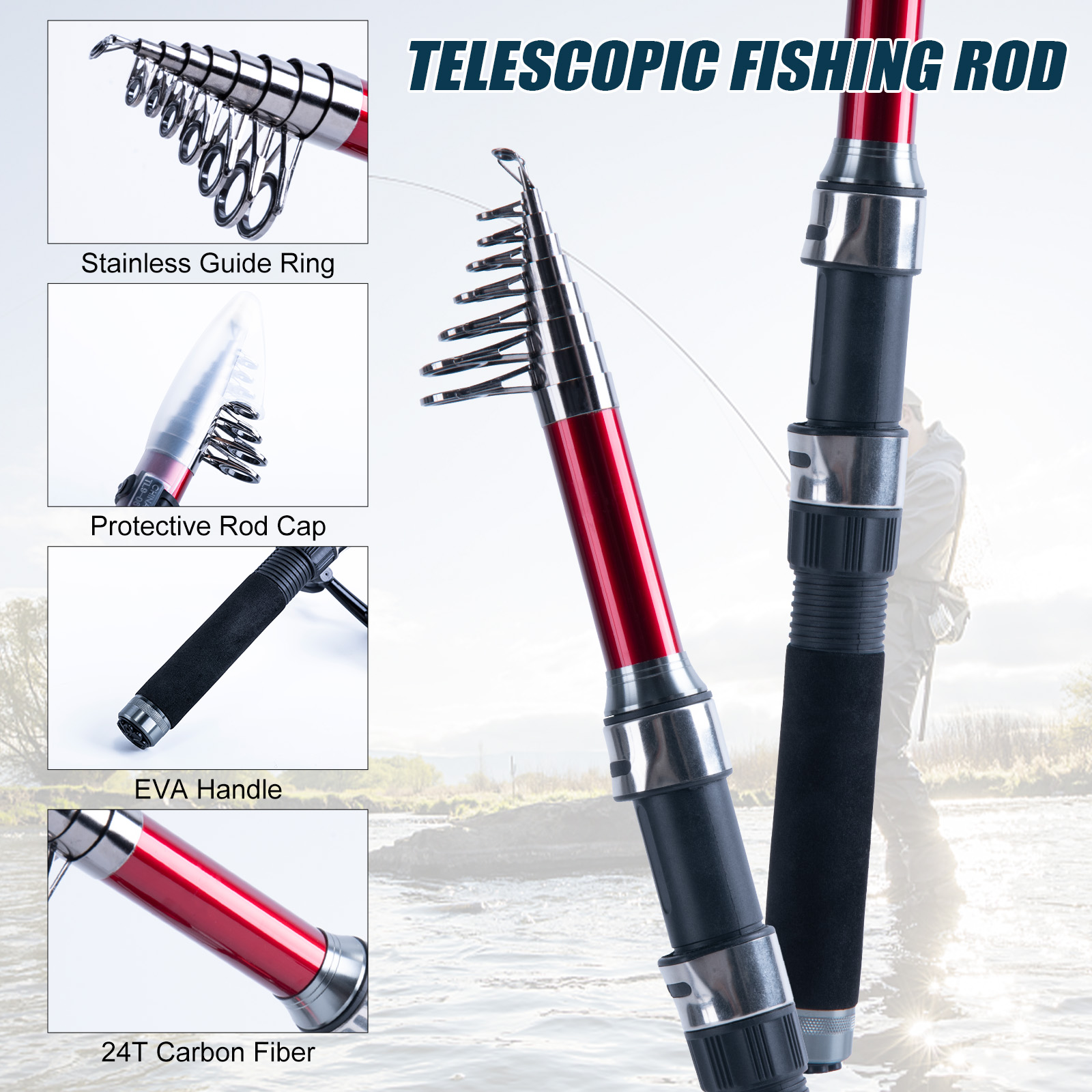 طقم صيد السمك من جوتور: صنارة  - مراجعة Fishing Rod Combo وسعره