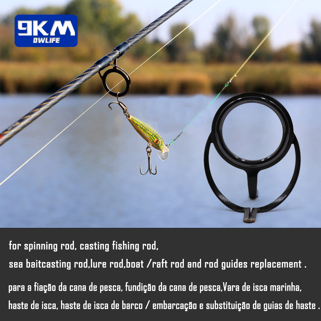 الصيد رود طقم تصليح الغزل قضيب - مراجعة Fishing Rod Repair Kit وسعره