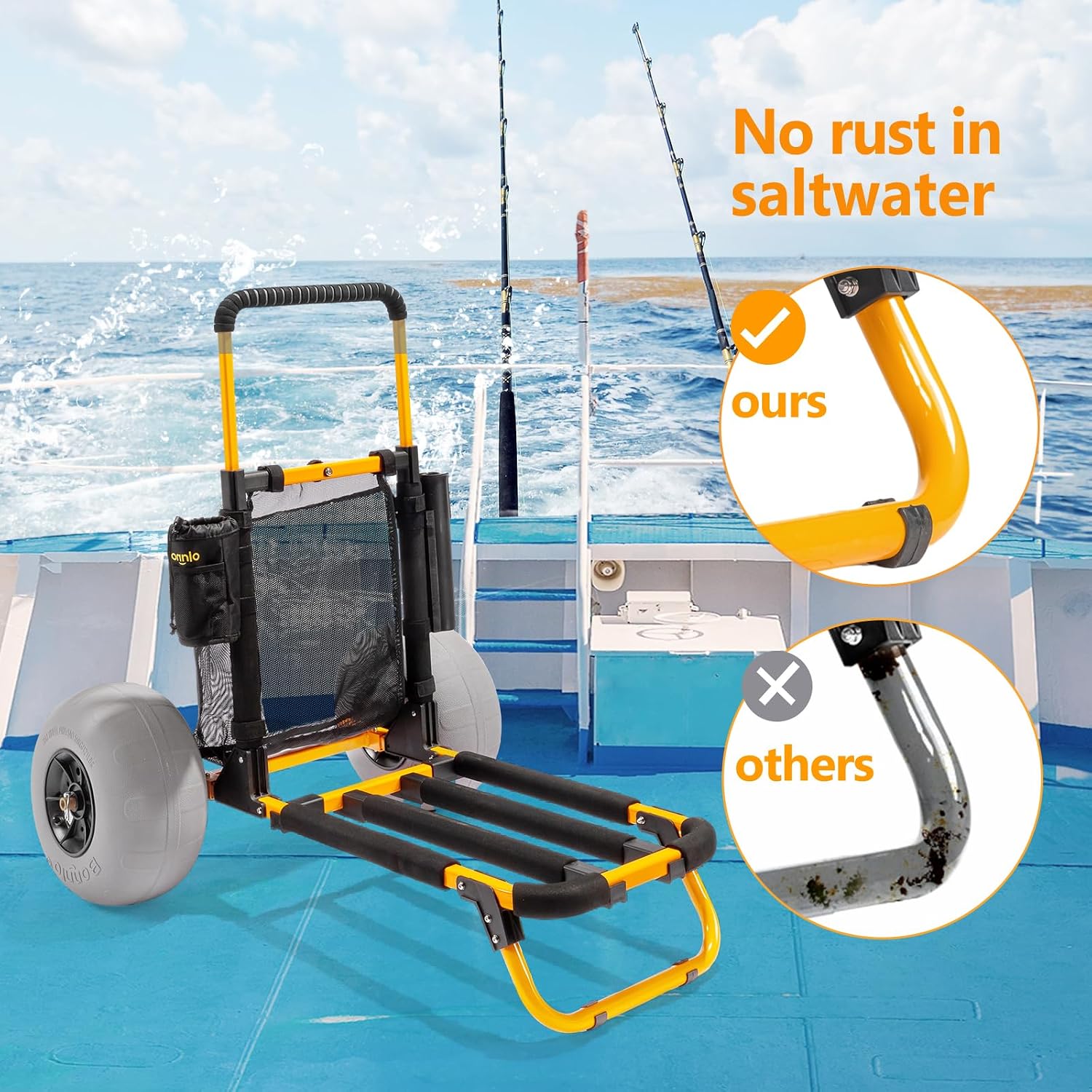 عربة صيد بحرية من بونلو، عربة  - مراجعة Fishing Rod Holder وسعره