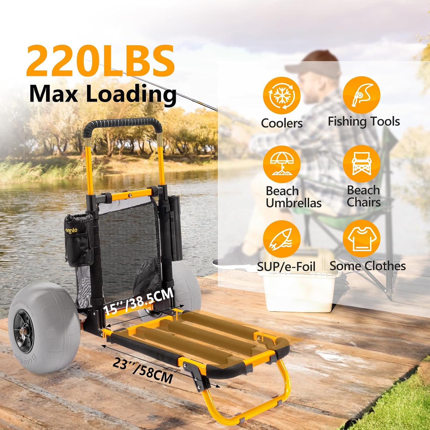 عربة صيد بحرية من بونلو، عربة  - مراجعة Fishing Rod Holder وسعره