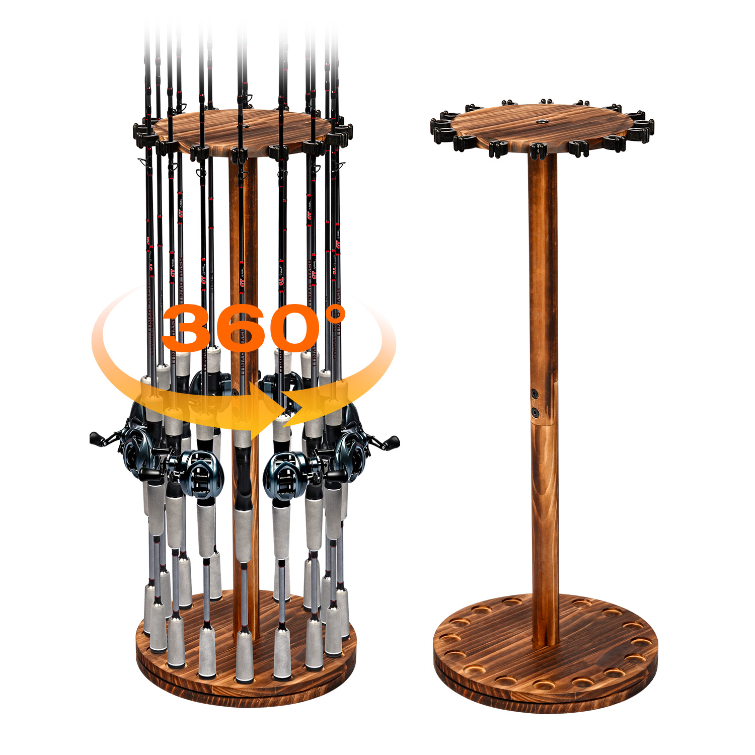 حامل قصبة صيد دائري من الخشب ا - مراجعة Fishing Rod Rack وسعره
