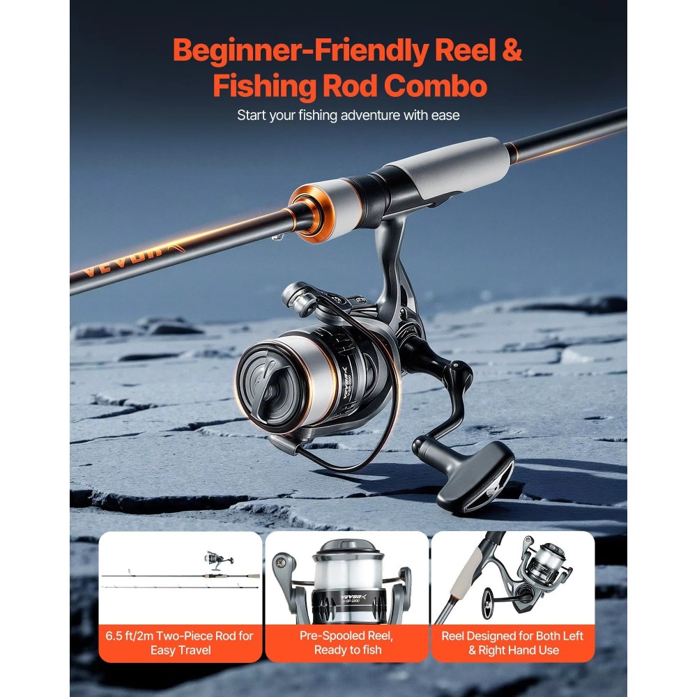 طقم صيد سمك القاروص من ألياف ا - مراجعة Fishing Rod Combo وسعره