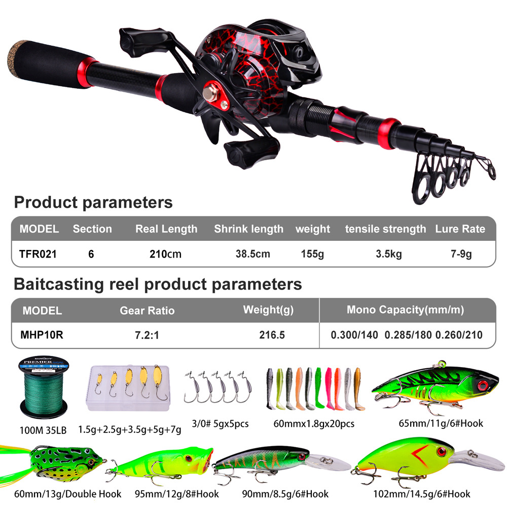 طقم صيد كامل من ألياف الكربون  - مراجعة Fishing Rod Carbon Fiber وسعره