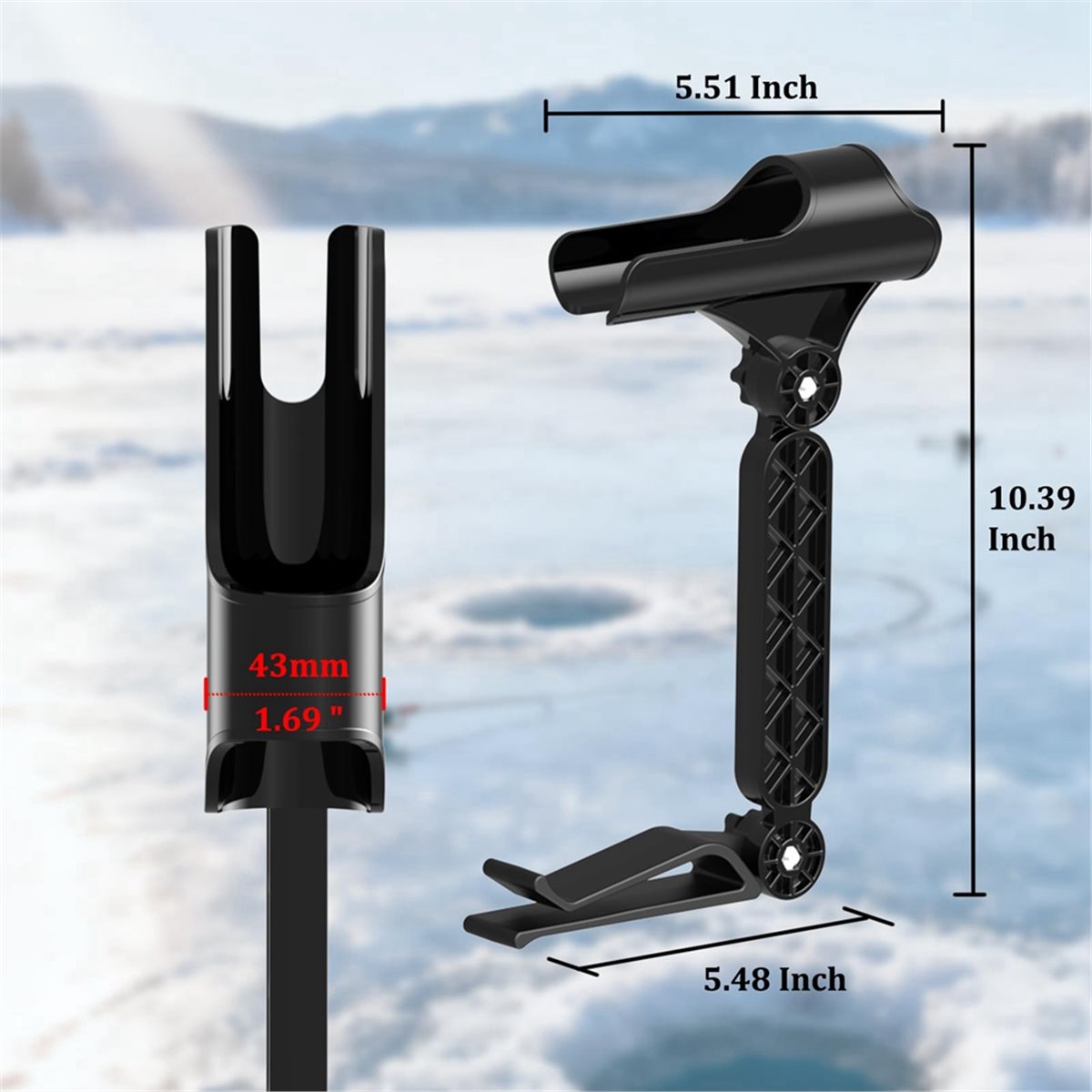 حامل صنارة صيد الجليد القابل ل - مراجعة Fishing Rod Ice وسعره