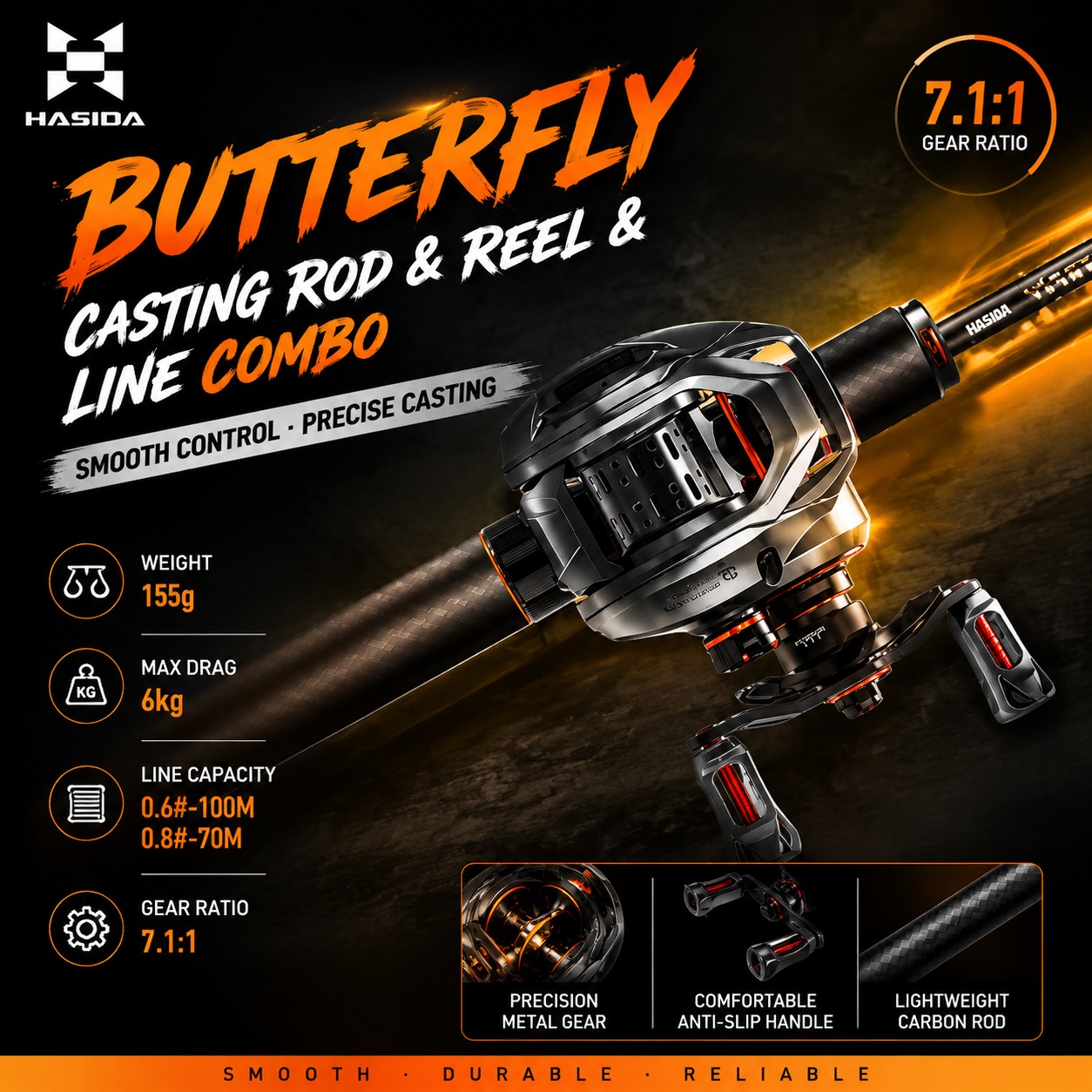 طقم صيد HASIDA BFS من ألياف ال - مراجعة Fishing Rod Carbon Fiber وسعره