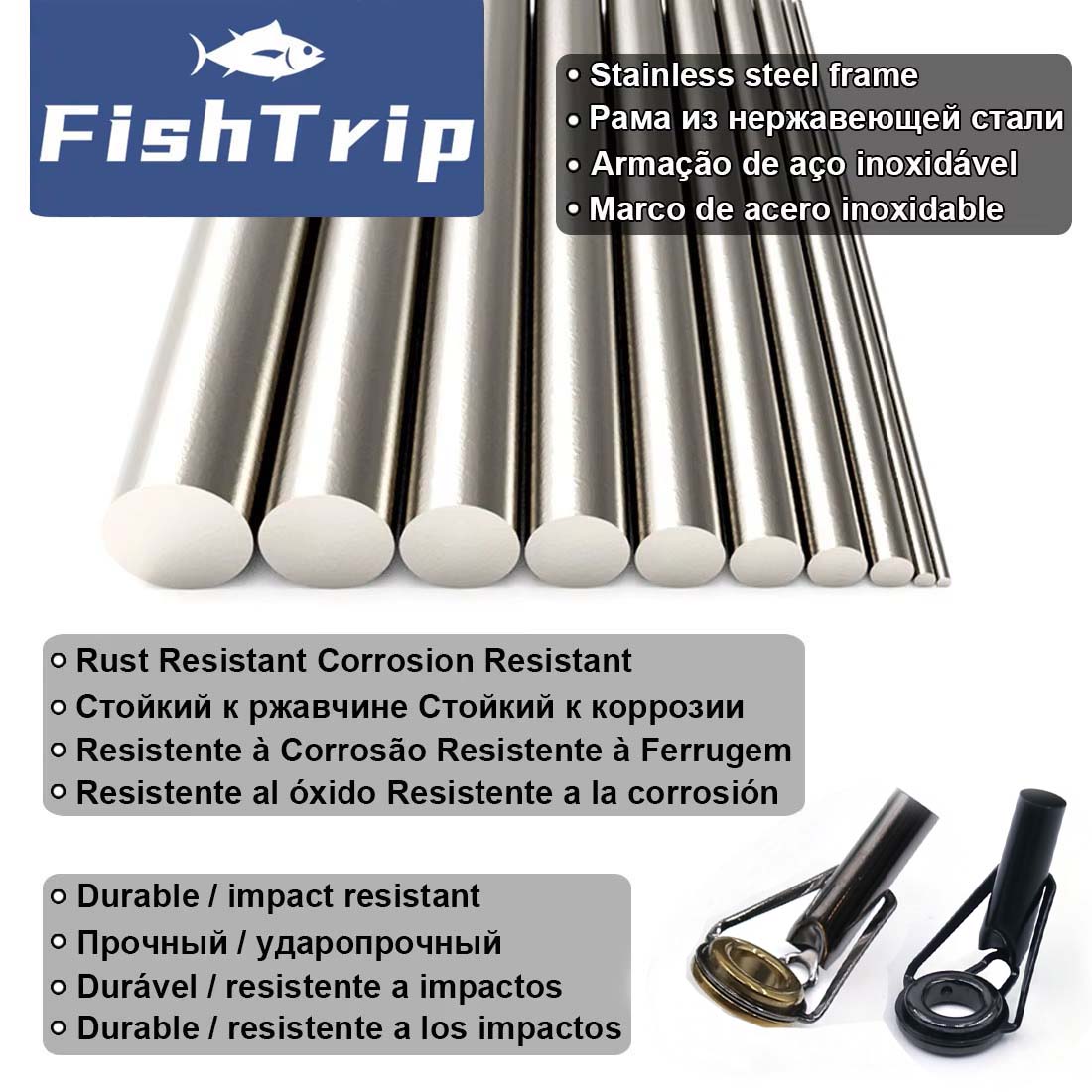FishTrip قضيب تلميح طقم تصليح  - مراجعة Fishing Rod Tip Replacement وسعره