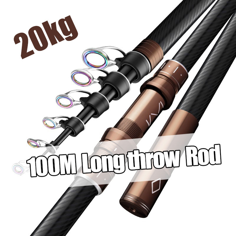 قصبة صيد تلسكوبية من الكربون ب - مراجعة Fishing Rod Surf وسعره