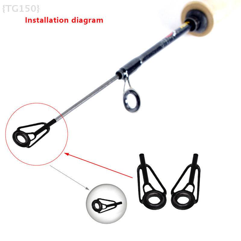 【F2-TG150】حلقات توجيه لطرف صنا - مراجعة Fishing Rod Repair Kit وسعره