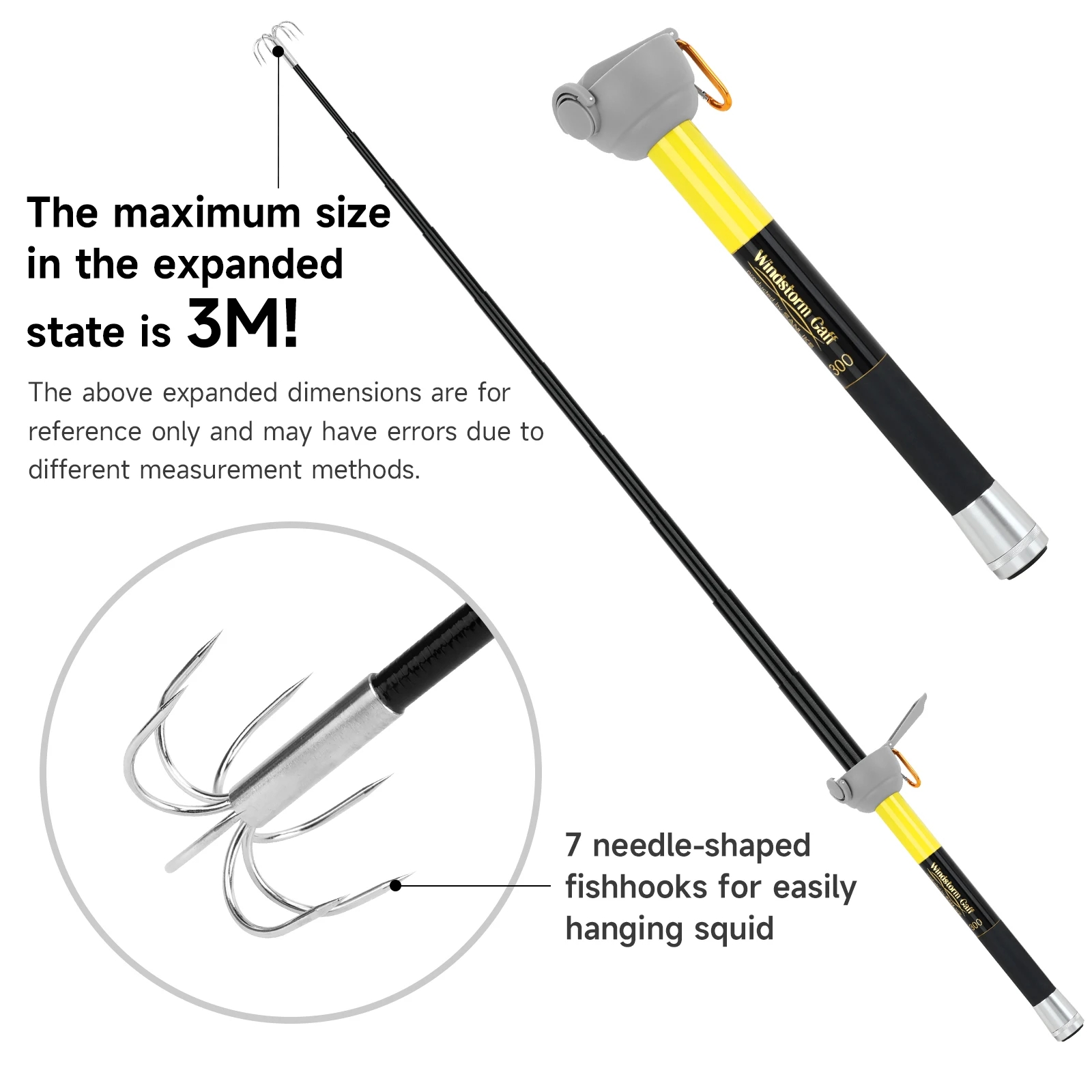 SANLIKE 7-مخلب الفولاذ المقاوم - مراجعة Fishing Rod Carbon Fiber وسعره