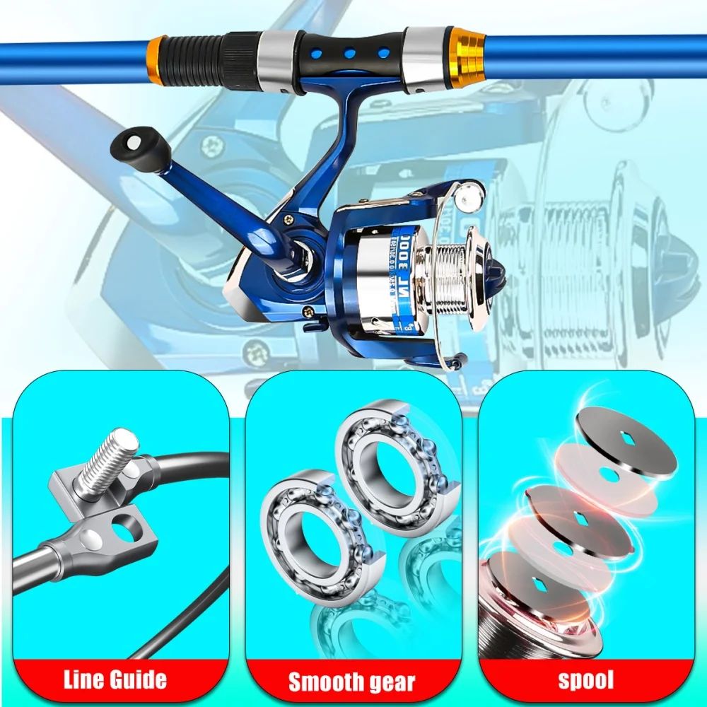 مجموعة صنارة صيد من الألياف ال - مراجعة Fishing Rod Combo وسعره