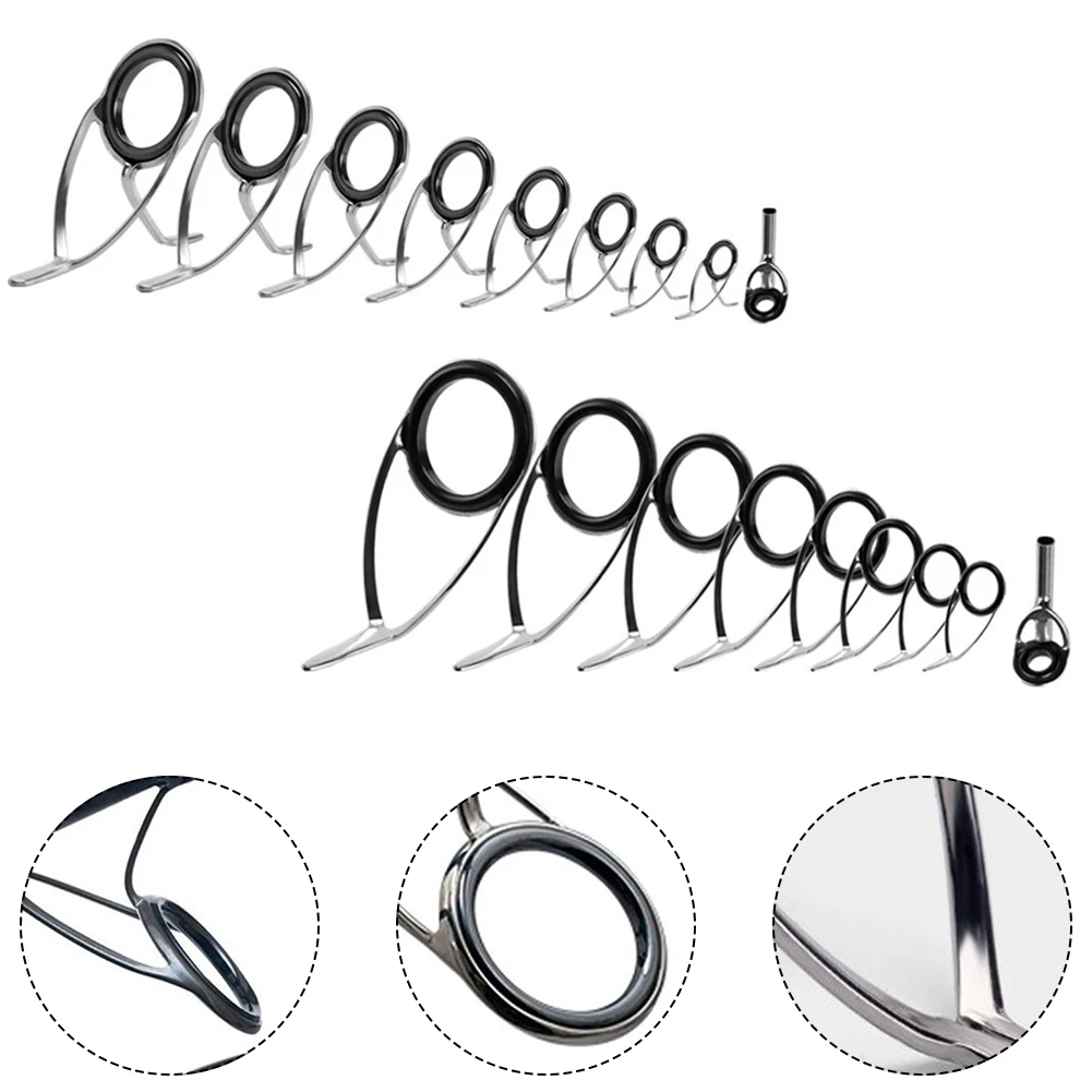 9 قطعة قضيب الصيد العلوي حلقة  - مراجعة Fishing Rod Building Kit وسعره