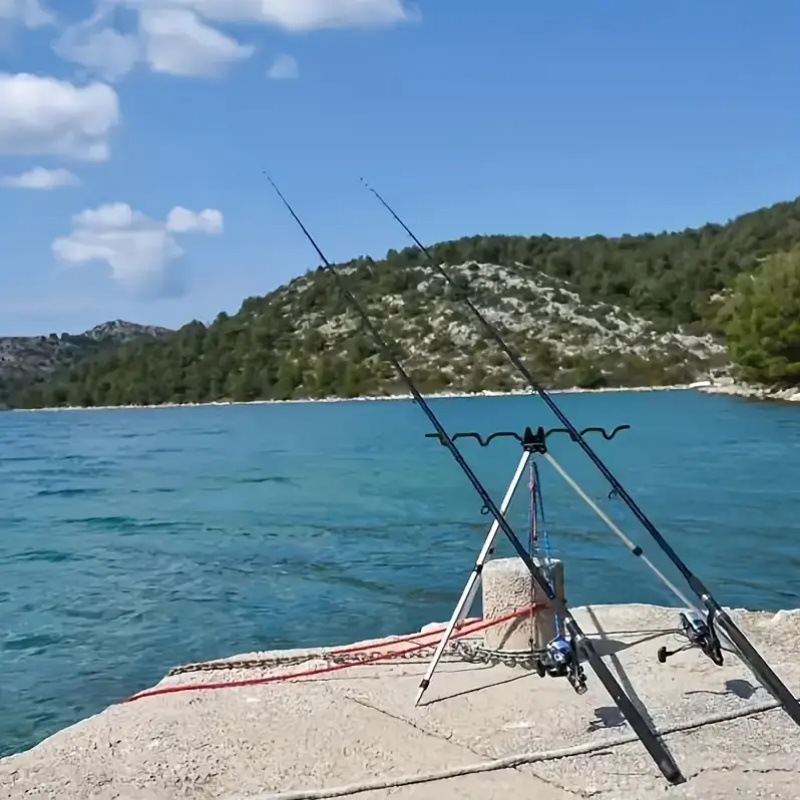 حامل صنارة صيد بحري من الألومن - مراجعة Fishing Rod Telescopic وسعره
