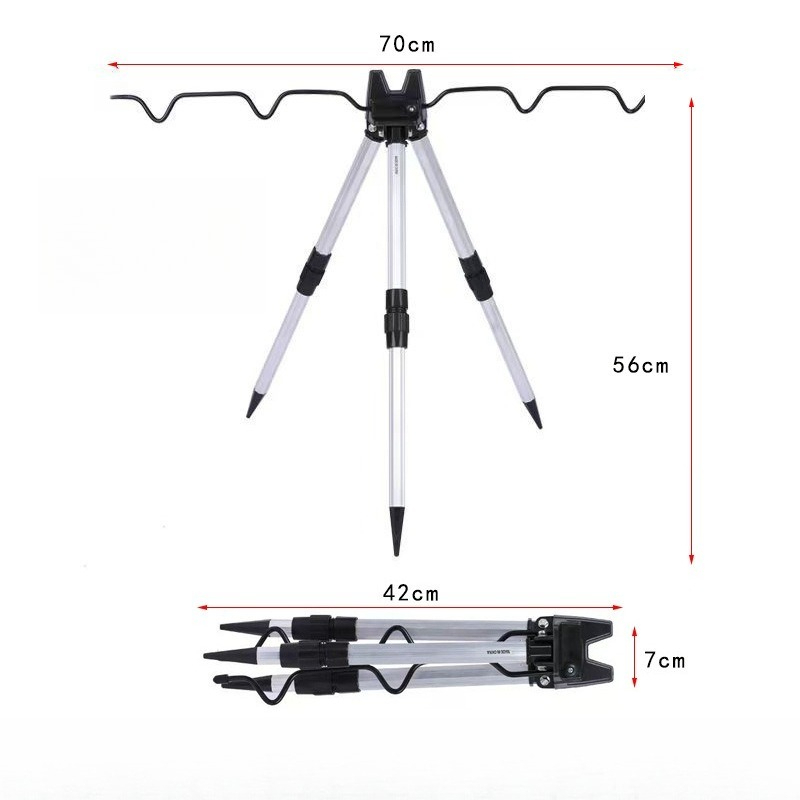حامل صنارة صيد بحري من الألومن - مراجعة Fishing Rod Telescopic وسعره