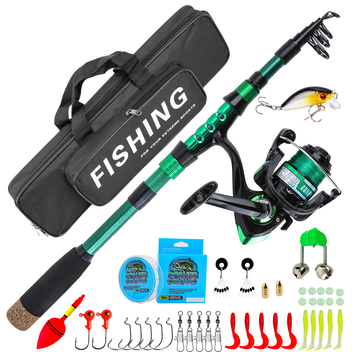 طقم صيد كامل من ألياف الكربون  - مراجعة Fishing Rod Carbon Fiber وسعره