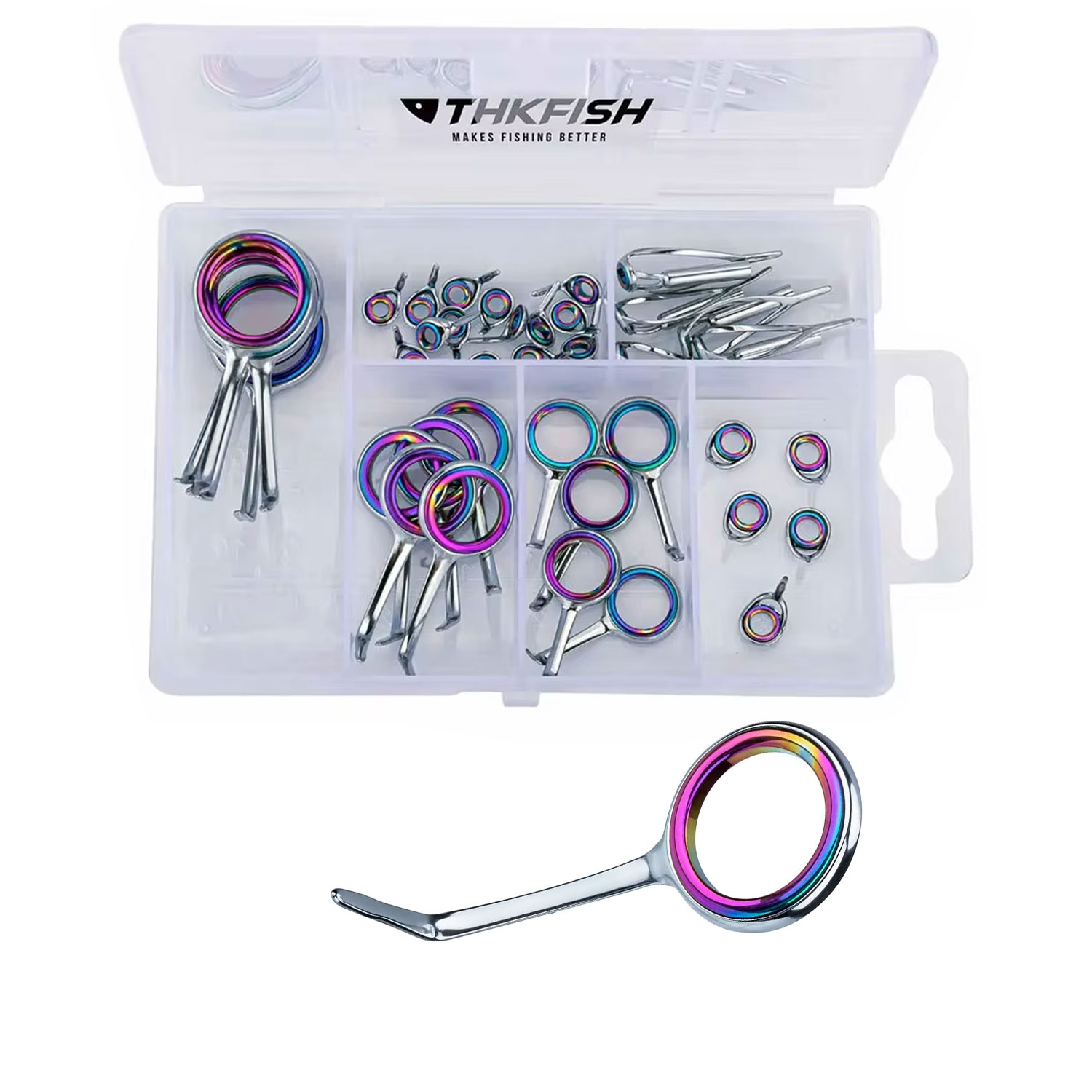 مجموعة أدوات إرشادية ملونة من  - مراجعة Fishing Rod Guide Replacement وسعره