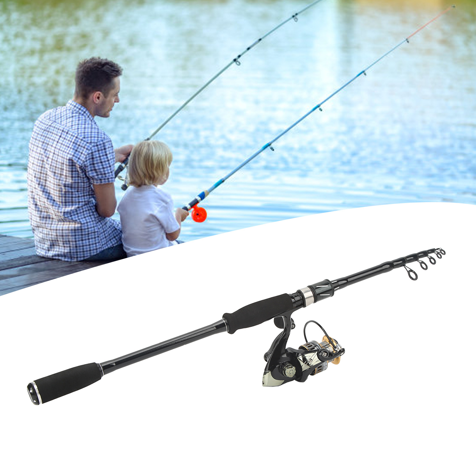 طقم صيد كامل يتضمن قصبة صيد تل - مراجعة Fishing Rod Carbon Fiber وسعره