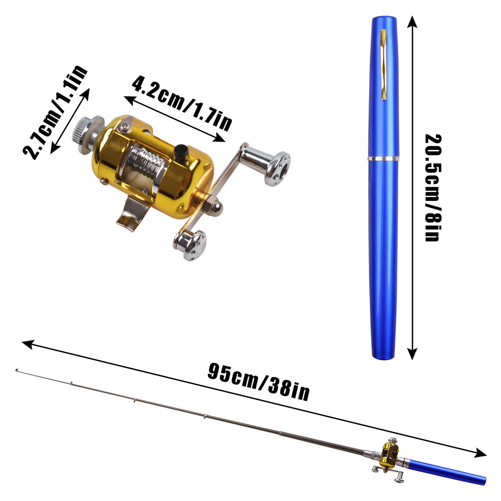 مصغرة تلسكوبي الجليد الصيد رود - مراجعة Fishing Rod Ice وسعره